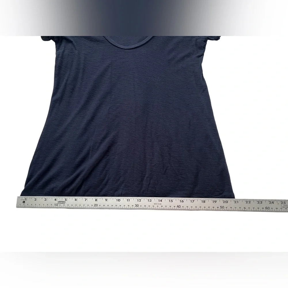 James Perse Navy Blue Slub Tee Size 2 - Picture 6 of 9